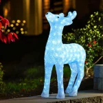 Reindeer outdoor Christmas decoration made from acrylic