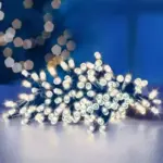 Ice white battery operated Christmas string lights in 10 metres length with 100 LED