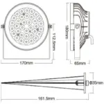 Colour Changing Spike Light Dimensions