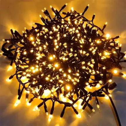 600 LED connectable cluster Christmas lights warm white for indoor and outdoor use