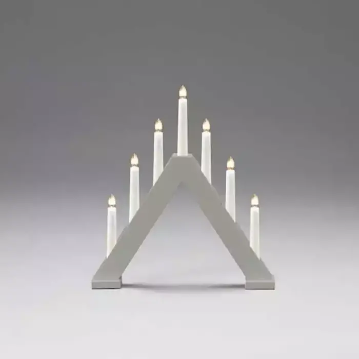 7 Lights Matt Grey Candlestick Arch