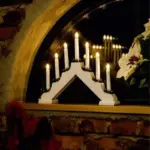 White Wooden Candlestick Arch