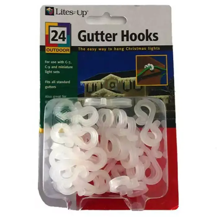 Set of 24 outdoor gutter hooks