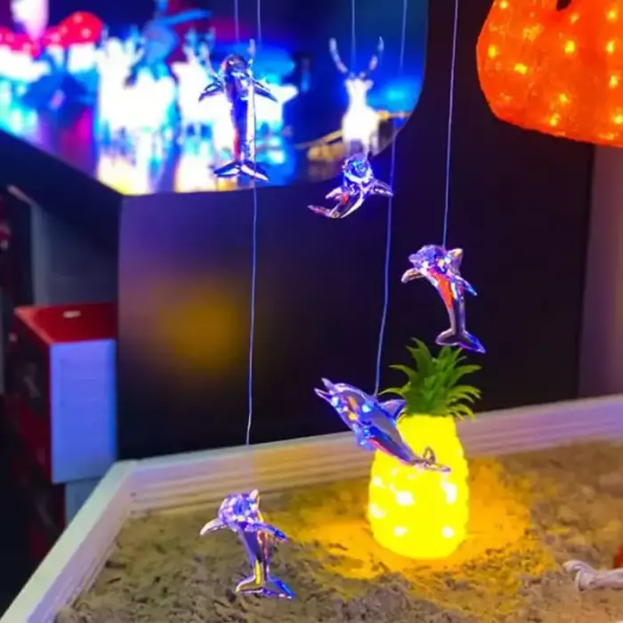 Hanging LED Dolphins Decoration