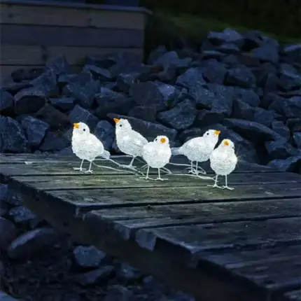 LED Acrylic Birds Christmas Decor