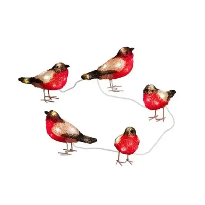 LED Acrylic Bullfinch Christmas Decor