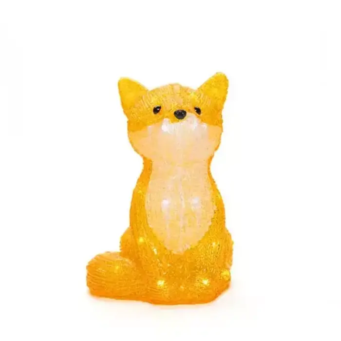 LED Acrylic Fox Christmas Decor 27CM