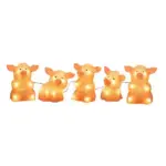 LED Acrylic Pigs Set Christmas Decor