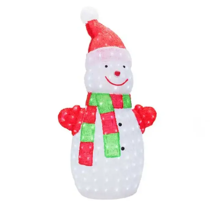 LED Acrylic Snowman For Outdoor Christmas Decoration 90CM in Size