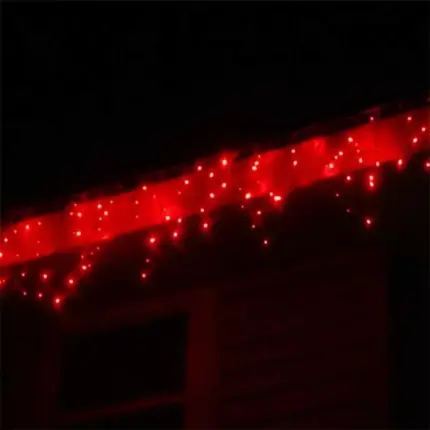 LED Red Outdoor Icicle Christmas Lights