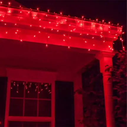 LED Red Outdoor Icicle Christmas Lights