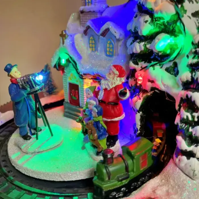 Musical Christmas Village Scene