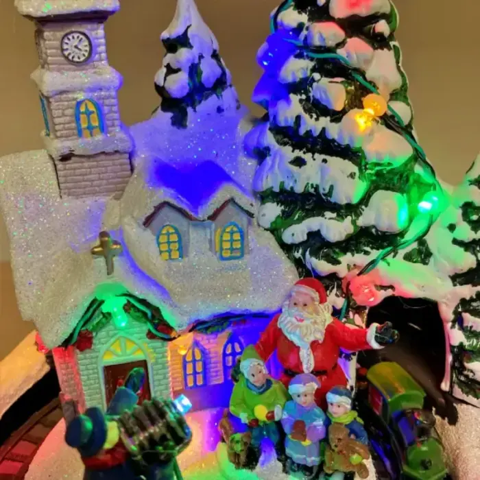 Musical Christmas Village Scene