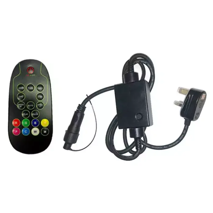 Power Lead & Remote Controller For Colour Changing Christmas Lights