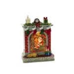 Santa Fireplace Christmas Table Decoration