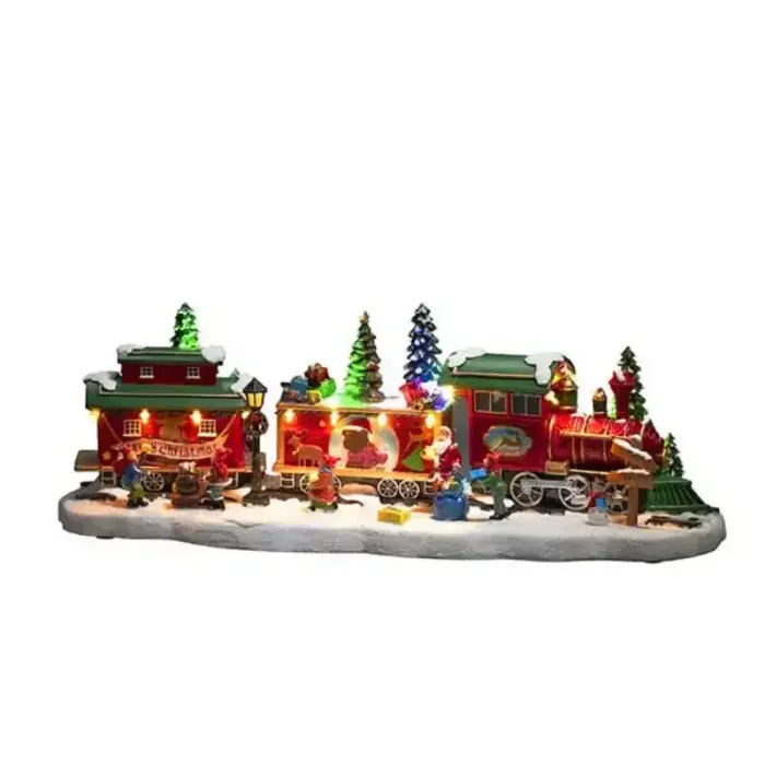 Train & carriages Christmas table top decoration