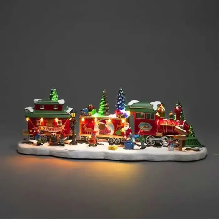 Train & carriages Christmas table top decoration