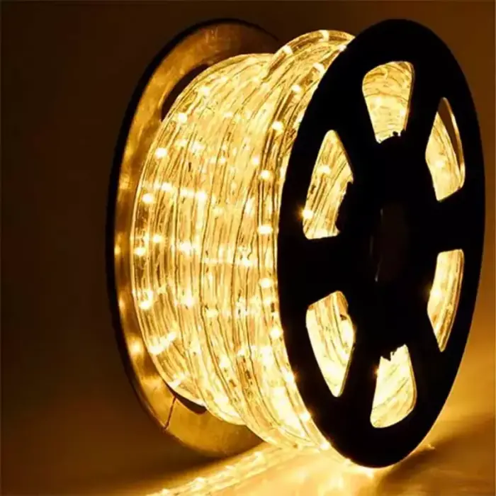 warm white LED rope light in 50 metre roll