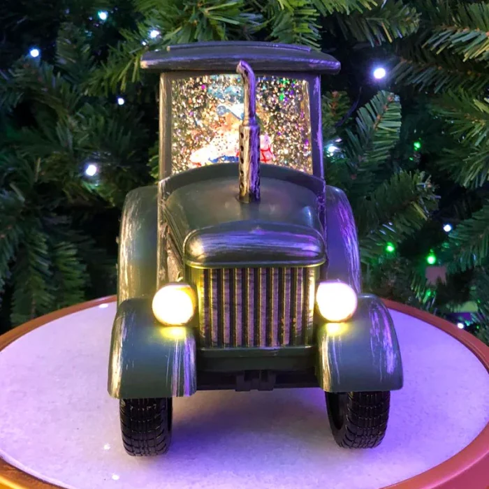 Green Tractor Christmas Table Decoration