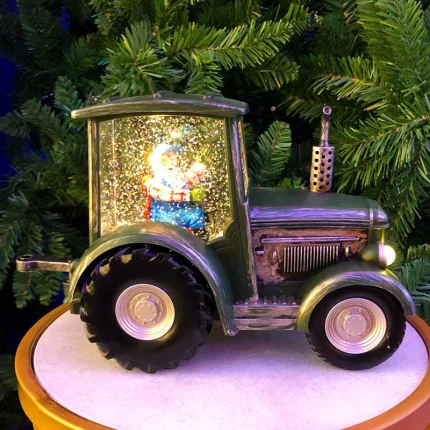 Green Tractor Christmas Table Decoration