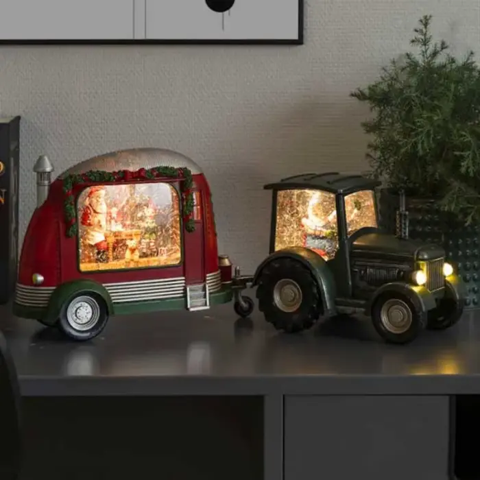 Green Tractor Christmas Table Decoration