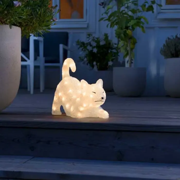 LED Laying Cat For Outdoor Decoration