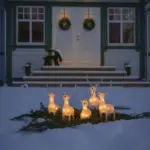 LED Reindeer Set For Outdoor Christmas Decoration