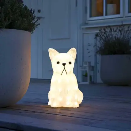 LED Sitting Dog Outdoor Christmas Décor