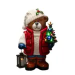 Large LED teddy bear with timer function for Christmas decoration