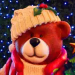 Large LED teddy bear with timer function for Christmas decoration