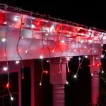 LED red with Ice white flash icicle Christmas lights for indoor and outdoor use