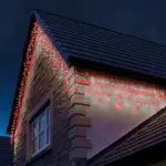 LED red with Ice white flash icicle Christmas lights for indoor and outdoor use