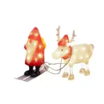 Santa With Reindeer Outdoor Christmas Decoration