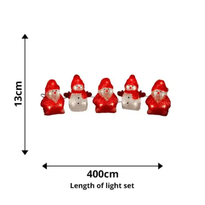 Snowman & Santa Set Outdoor Christmas Decoration