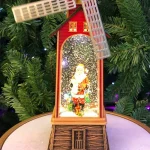 Windmill With Santa Christmas Tabletop Decoration