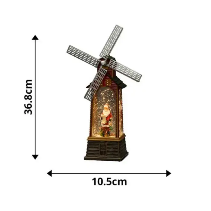 Windmill With Santa Christmas Tabletop Decoration