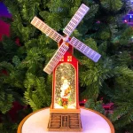 Windmill With Santa Christmas Tabletop Decoration