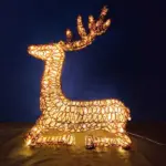 Large Sitting LED Reindeer Outdoor Christmas Decoration