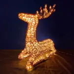 Large Sitting LED Reindeer Outdoor Christmas Decoration