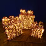 Medium LED Gift Box Set Christmas Decoration