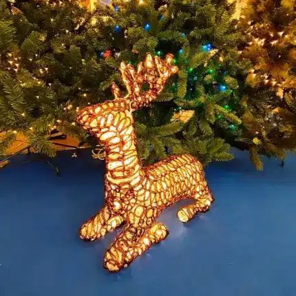 Medium LED Sitting Reindeer Outdoor Christmas Decoration