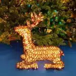 Medium LED Sitting Reindeer Outdoor Christmas Decoration