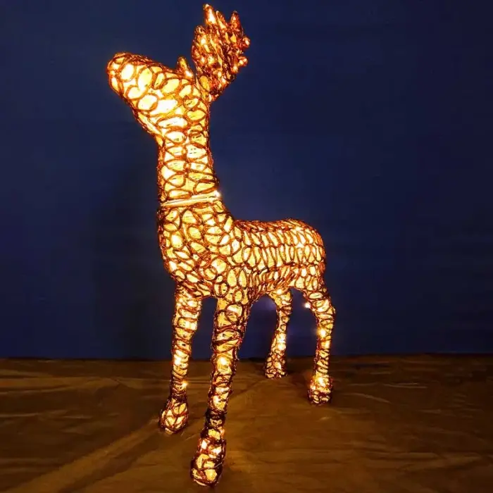 Medium LED Standing Reindeer Outdoor Christmas Decoration