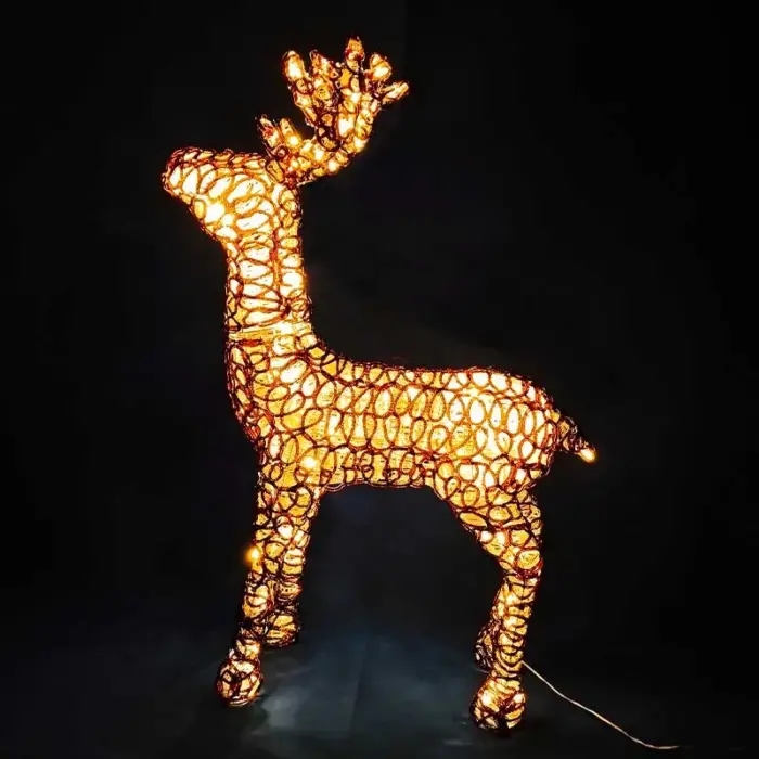 Medium LED Standing Reindeer Outdoor Christmas Decoration