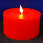 Red Battery Operated Christmas Wax Candle