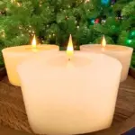 Battery operated Christmas wax candles for tabletop decor