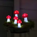 Acrylic Christmas Mushrooms Set Outdoor Decoration