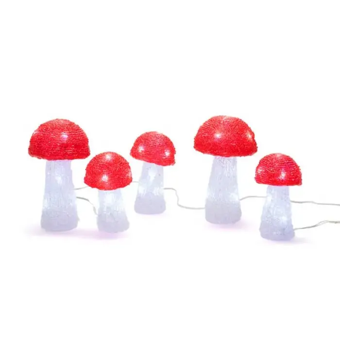 Acrylic Christmas Mushrooms Set Outdoor Decoration