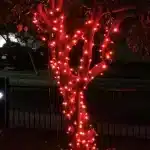 Connectable Red Outdoor Christmas Tree Lights White Cable