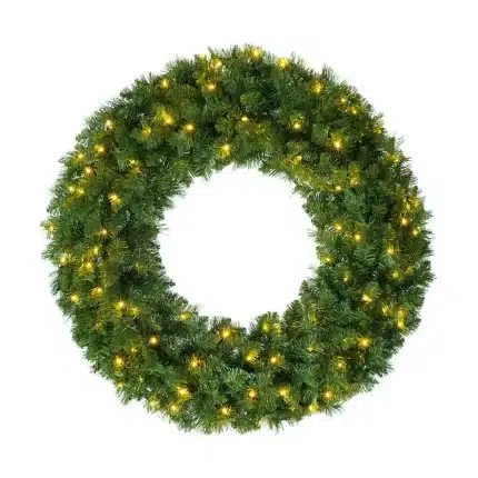 Outdoor Christmas Pre-Lit Wreath 100CM